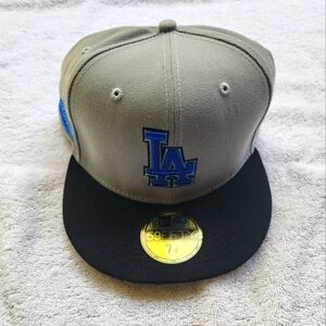 DODGERS|New Era 59Fifty Cooperstown Collection|Gray/Blue|Size 7 7/8|Side Patch